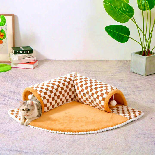 Cat's Peaceful Hideaway Tunnel Bed