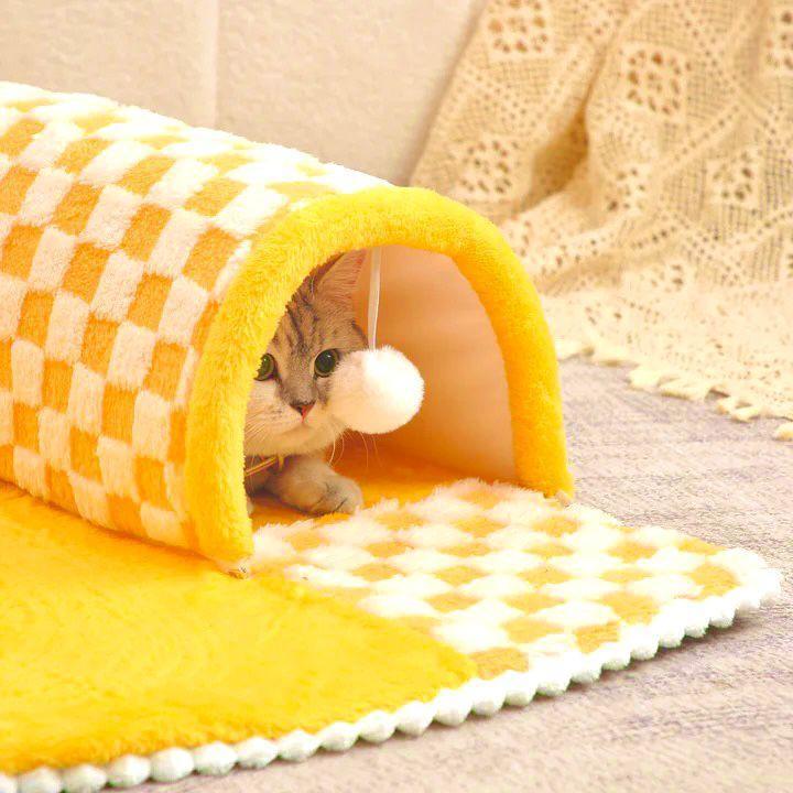 cats-peaceful-hideaway-tunnel-bed-941069 - Pawparede