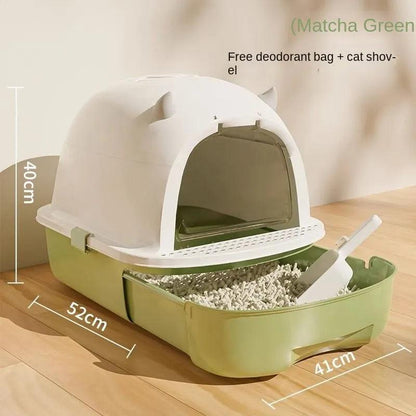 Semi - open Litter Box - PawparedeSemi - open Litter BoxMy StorePawparede14:200006151#GreenGreenSemi - open Litter Box - Pawparede